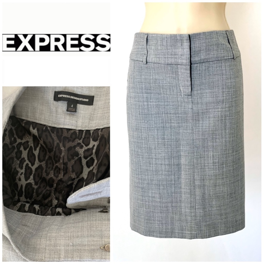 EXPRESS grey pencil skirt